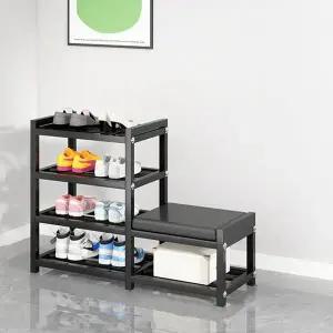 [하프클럽/]철제 현관 벤치 신발장 현관 수납장 L형 4단 40cm