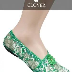 크로바  플라워 미끄럼 방지 여성덧신 5P 고급