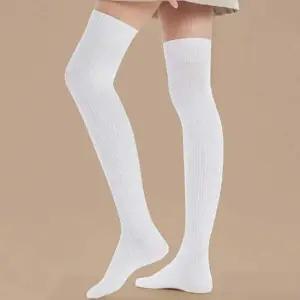 골지니삭스 여자 스커트 숏팬츠 패션 골지 무릎 오버 니삭스