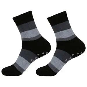 남성 미끄럼방지 수면양말 곤색 1켤레 극세사 양말