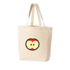 에코백 토트백 과일 사과 사과단면 애플 디자인