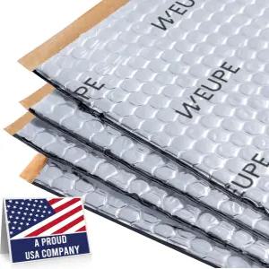 자동차용 소음 차단 매트 50마일 5제곱피트 부틸 차단제 트렁크용 소재 스피커 문 바닥 및 천장 은색