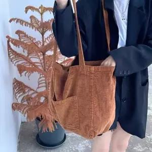 코듀로이 빅쇼퍼백 여자 숄더백 데일리 가방 캐주얼