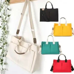 OP24 코튼 여성 에코토드백 보조가방 크로스백 면가방