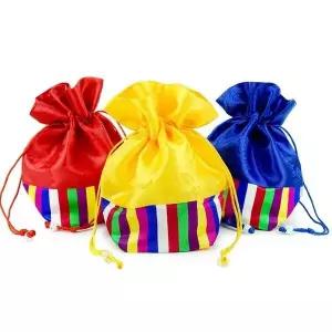 [하프클럽/]사각 복주머니 파랑 답례품포장 선물포장지 포장지