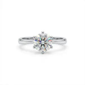 오팔하우스 925Silver 1캐럿 모이사나이트 솔리테어드링 OPQUR5010