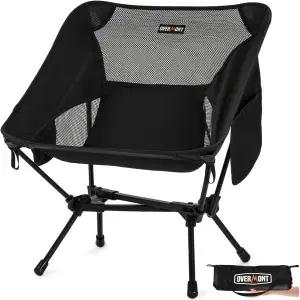 오버몬트 초경량 휴대용 캠핑 의자 - 가벼운 접이식 백패킹 배낭 하이킹 낚시 야외 캠프 여행을 위해 최대