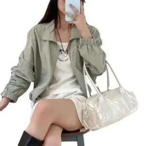 인기 캐주얼 손가방 여자 원통형 쇼퍼백 유행 패션