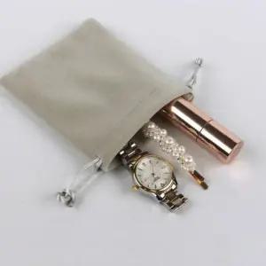 화장품 심플 데일리 지퍼 미니 수납 복조리 스트링 파우치 7x9cm 휴대