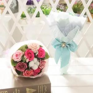 VCO 코튼 로즈 비누꽃 꽃다발 성년의날 생일 선물