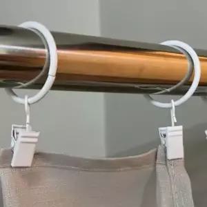 커튼용품 커튼고리 집게링 화이트