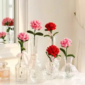 부모님 어버이날 꽃 한송이 감사 선물 대량 폼폼 카네이션 화병세트