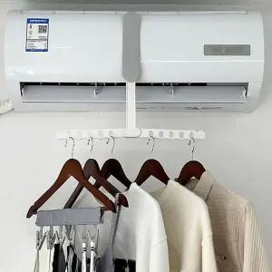 여행용 접이식 미니 간이 에어컨 빨래 건조 대 그레이