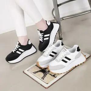 |CCS7F3C|여성 사계절 일상용 통굽 인조가죽 키높이 운동화