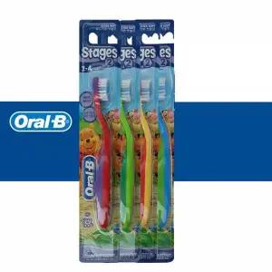 유아칫솔 어린이칫솔 4세용 2 2단계 오랄비 4개 스테