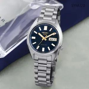 5 SRPL55K1 오토매틱 데이데이트 100미터방수 블루 다이얼 남자 메탈 시계 d7
