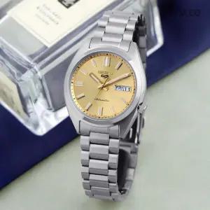 5 SRPL59K1 오토매틱 데이데이트 100미터방수 골드 다이얼 남자 메탈 시계 d7