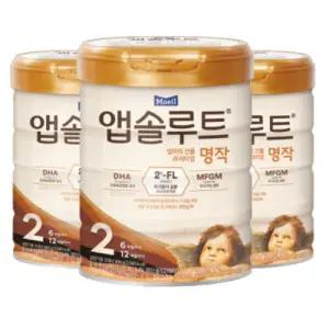 앱솔루트 명작 2FL 분유 2단계(6~12개월) 800g 3캔