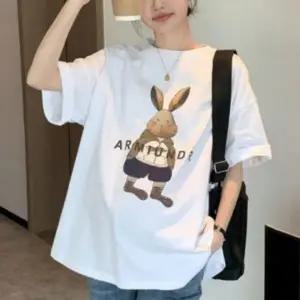 6종 반팔티 여름 라운드넥 티셔츠 캐릭터 여자