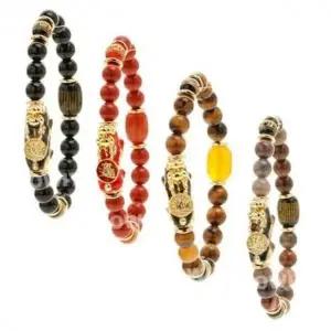 원석 행운 커플 호안석 수공예 남성 팔찌