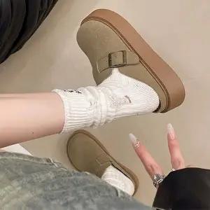 여성 클래식 버클 2컬러 겨울 스트랩 슬리퍼 LK-BL11