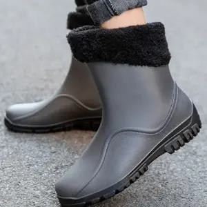 남성 다용도 방수 기모 탈부착 겨울 레인부츠 TAIN29