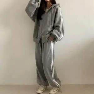 후드집업 셋업 팬츠 루즈핏 베이직 와이드 무지 여성