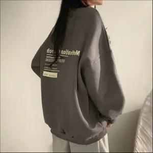 2색 티셔츠 긴팔 백프린팅 맨투맨 여성 편한 오버핏