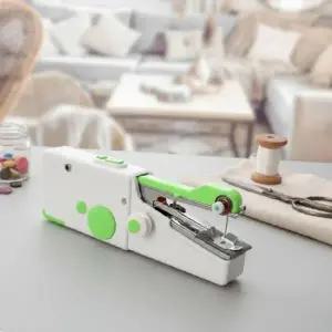 ( )간편 자동 핸디 미싱기 휴대용 미니 재봉틀 수선용 전동 미싱
