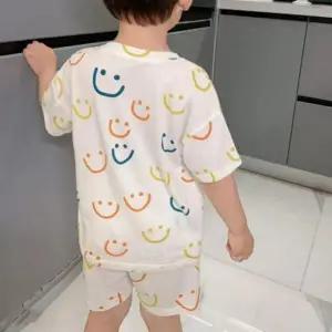 아동 여름 데일리 화이트 반팔 반바지 상하복 세트