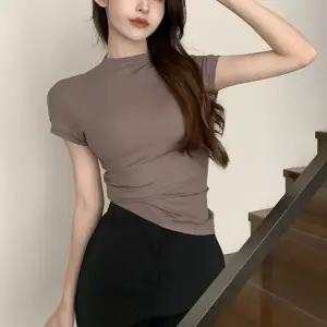 여성 티셔츠 캡소매 여름 반목 부드러운 반팔티 여름 의류