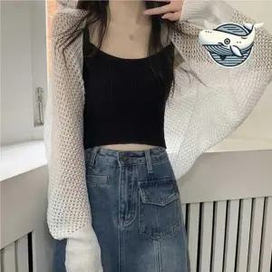 여성 여름 그물니트 가벼운 볼레로 쿨한 스타일 그물가디건 여름 용가디건 니트가디건 크롭가디건 얇은가디