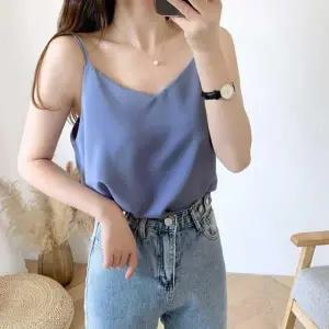 여성 끈나시 여름 민소매 바캉스 여름 스타일 코디