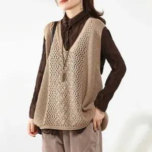 여성니트조끼 상의 여자 여름가디건 오버핏 베스트