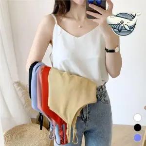 여름 데일리 끈나시 슬리브리스 베이직 나시 탑 여름나시 새틴나시 봄나시 끈나시 실크나시