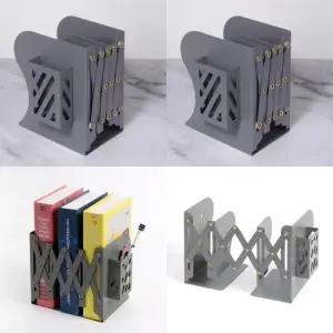 ( )접이식 책꽂이+펜꽂이 그레이 간이책꽂이 책상책꽂이 사무용책꽂이