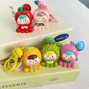[하프클럽/]아기 과일 키링 딸기 귤 사과 복숭아 열쇠고리