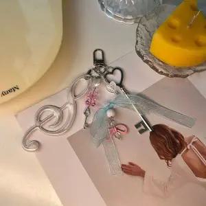 [하프클럽/]키치 음표 열쇠 레이스 리본 백참 비즈 가방장식 러블