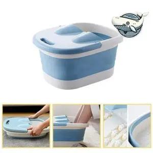 편리한 접이식 족욕기 블루 발건강 족욕기