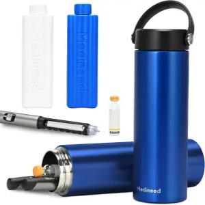 메디네이드 인슐린 쿨러 여행 케이스 TSA 승인 스팩이 포함된 휴대용 약물 1-4 펜 및 용품용 냉장 정리함