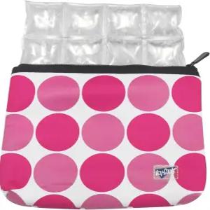 TSA 승인 스팩 네오프렌 여행 정리 가방 품용 소형 단열 파우치 립스틱 제 핑크 닷이 된 씨쿨 쿨러 케이스