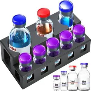 LengKe 8 슬롯 냉장고용 인슐린 바이알 홀더 5ml 투명한 시야 구멍이 있는 펩타이드 보관