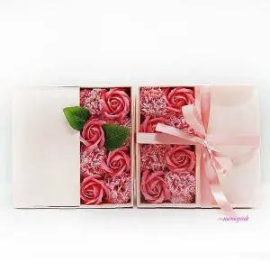 핑크 플라워 용돈박스 비누꽃 돈꽃상자 장미 카네이션 플라워용yza733