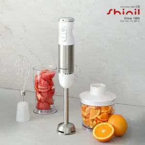 4 IN 1터보스틱 핸드블랜더 스텐봉 초강력 핸드 믹서기 다지기 커터기 거품기 계량컵 포함 마늘 야채