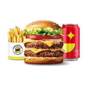 [노브랜드버거] NBB 어메이징 더블 업 버거 세트