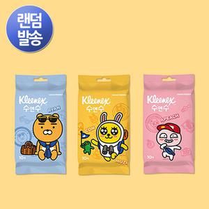 크리넥스 수앤수 카카오프렌즈 휴대용 물티슈 10매 1개