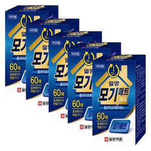 일양약품 일양 모기매트 60매X5개/모기매트리필 전자모기향 홈매트