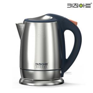 퀸즈 전기주전자 1.8리터 네이비 스텐 무선주전자 전기포트