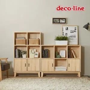 [데코라인]코넬 레스트 6칸 도어 원목 책장 A형 DDR018C