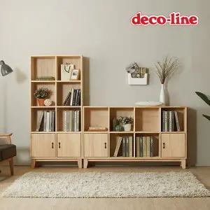 [데코라인]코넬 레스트 8칸 도어 원목 책장 A형 DDR015C